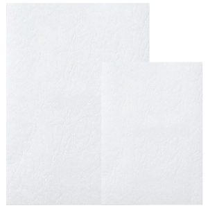 Deluxe Embossed Leather Board Binding Cover, 100/pack, White - A4
