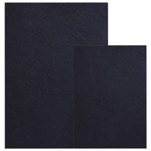 Deluxe Embossed Leather Board Binding Cover, 100/pack, Black - A3
