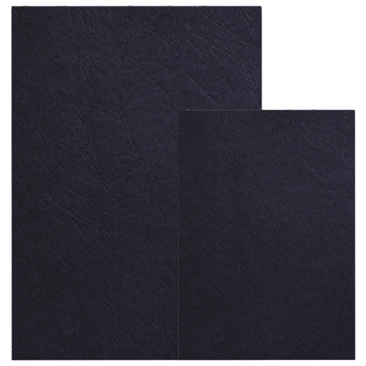 Deluxe Embossed Leather Board Binding Cover, 100/pack, Black - A3