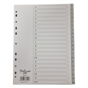 Deluxe Divider Plastic PVC Grey A4 A-Z