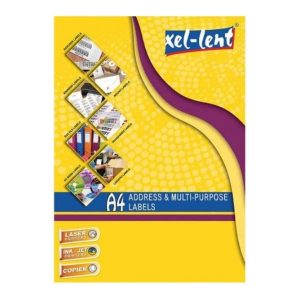 xel-lent 65 labels/sheet, straight corners, 38.1 x 21.2 mm, 100sheets/pack, White