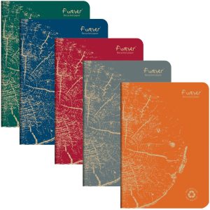 Clairefontaine Forever Premium 100% Recycled Notebook A5, Staplebound, Lined, 90gsm, 96/pages, Assorted Colors - DarkOrange