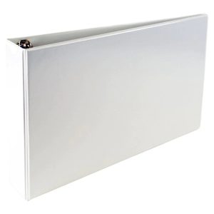 Alpha Presentation Binder A3 Landscape, 25mm Spine, 2 Rings, White