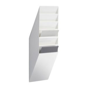 Durable FLEXIBOX 6 A4, Wall Mounted Brochure Holder, 6 Tier, White
