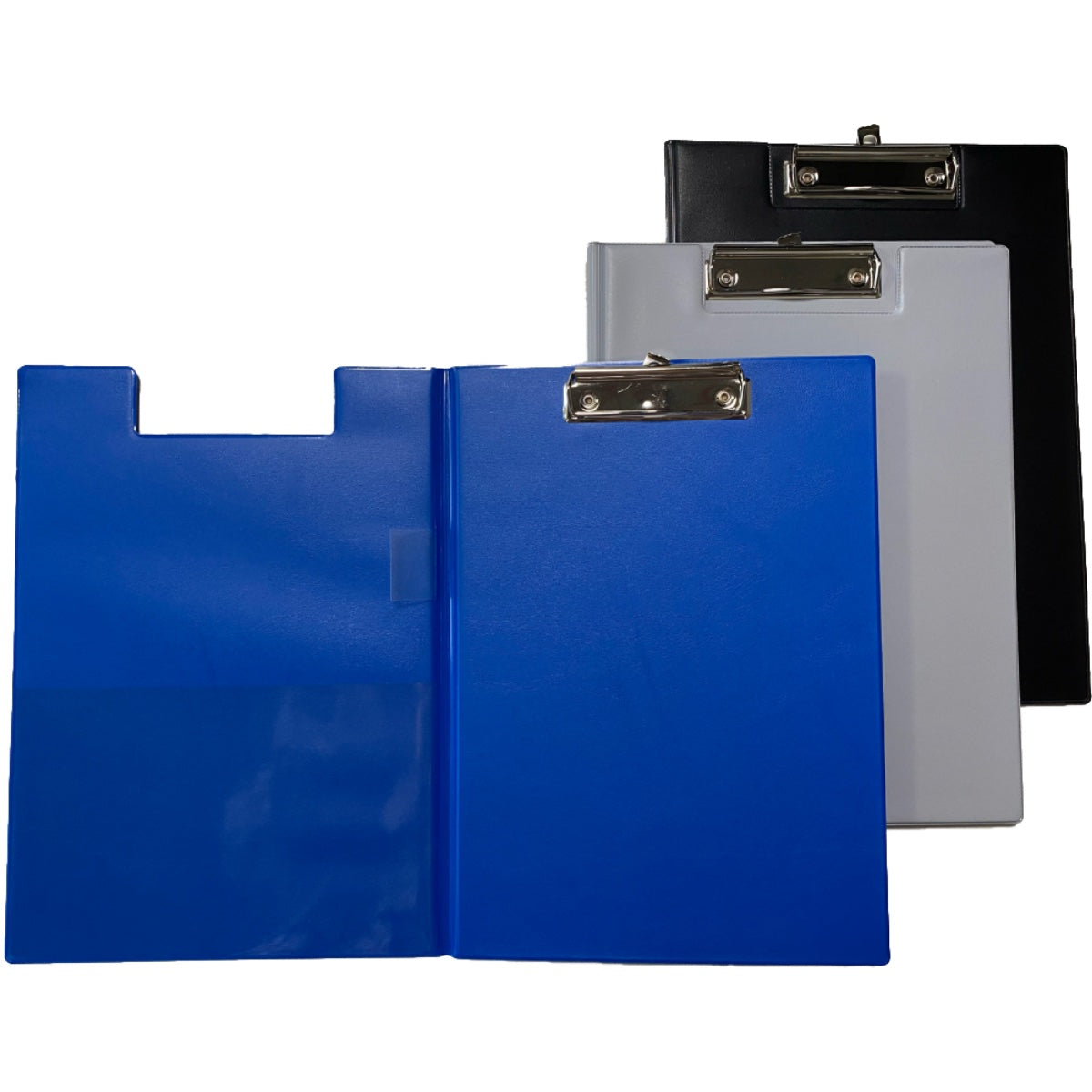 PVC Foldable Clip Board A4, Assorted Colors - Grey