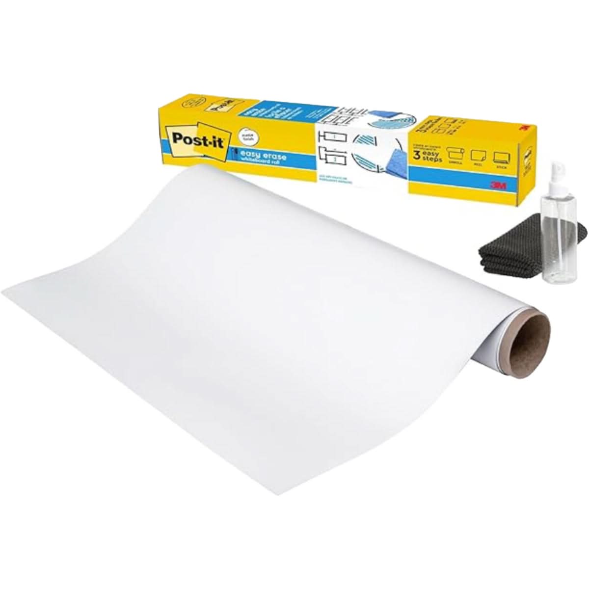 3M Post-it Easy Surface Magic-Chart with cloth, White - 120 x 90 xm