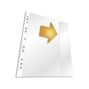 Durable 2664 Punched Pockets A4, with side closing flap, Orange Peel, Premium Quality, 5/pack