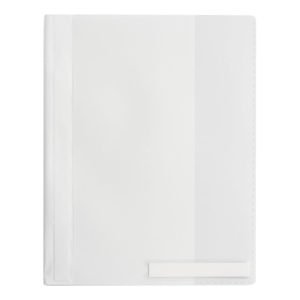Durable Clear View Folder A4, extra wide with pocket, White