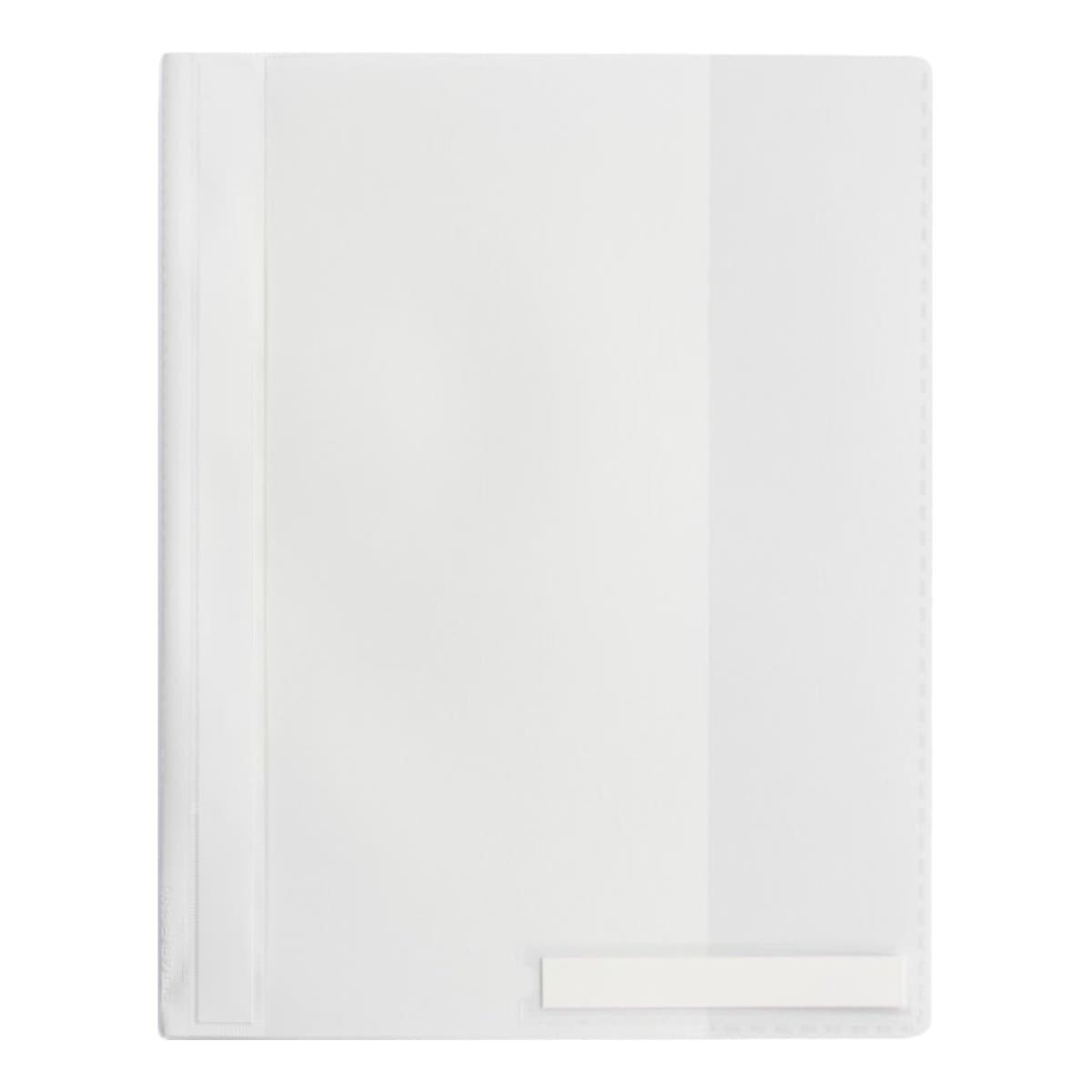 Durable Clear View Folder A4, extra wide with pocket, White
