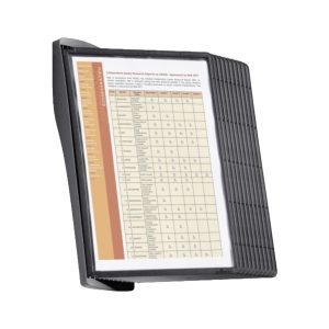 Durable SHERPA Display Panel A4, wall mounted for 20 pages, Black