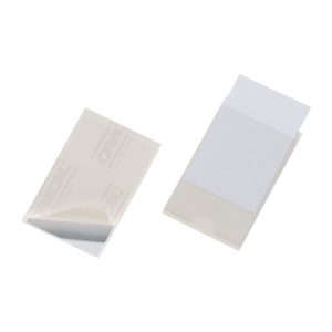 Durable POCKETFIX Self-Adhesive Pockets, Business Card Format 57 x 90 mm - 10/pack
