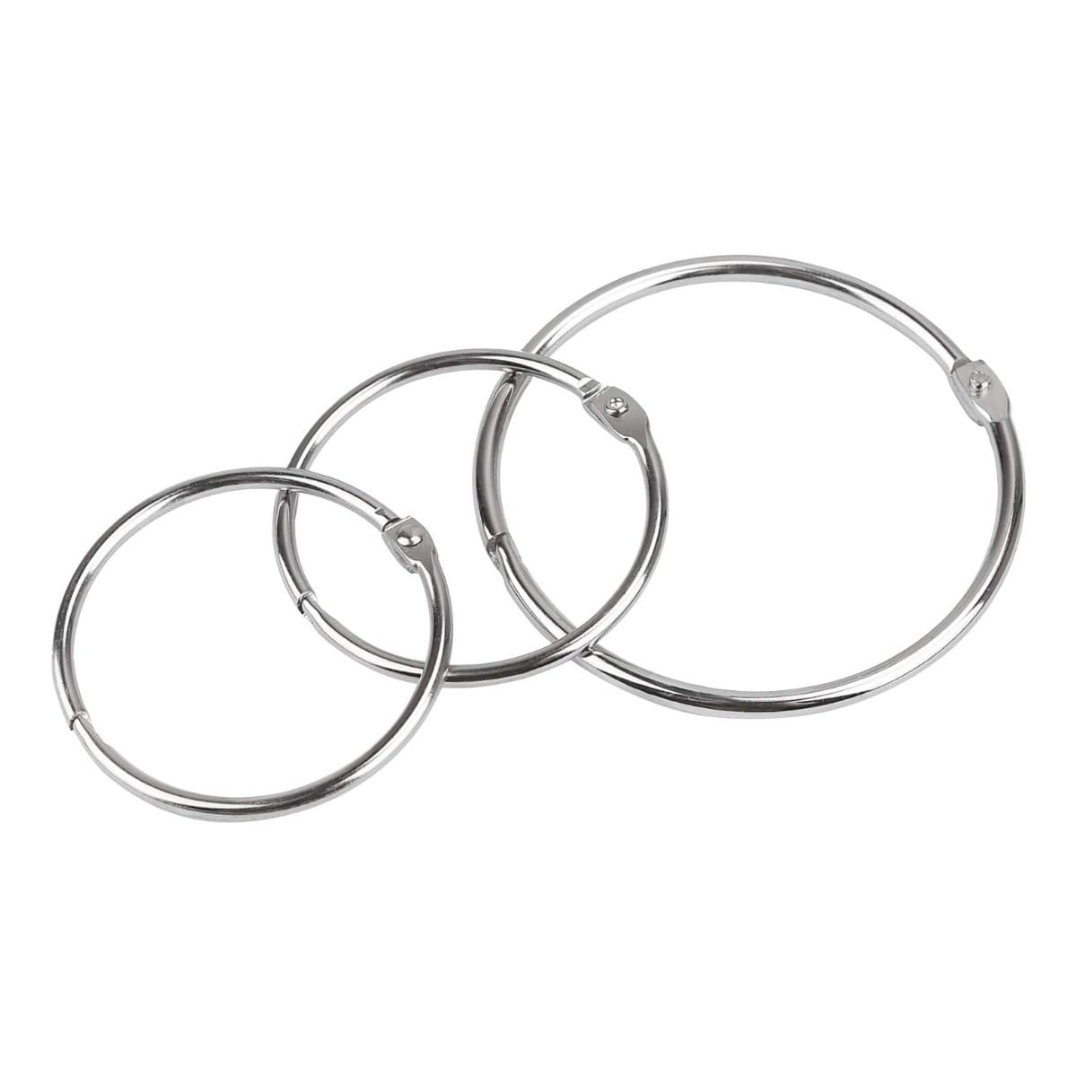 Metal Binder Rings, 20/pack, Nickel-Plated - 38mm