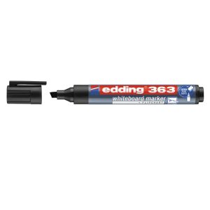 edding 363 Whiteboard/Flipchart Marker, 1-5mm Chisel Tip, Black