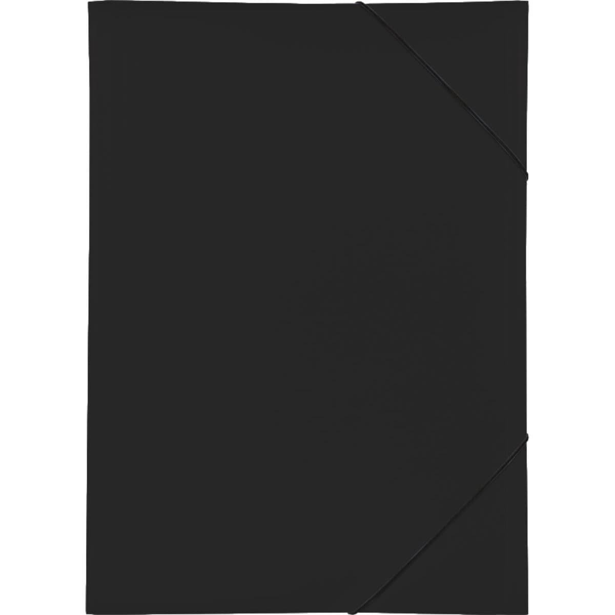 Pagna Folder A3 with elastic fastener PP, Black