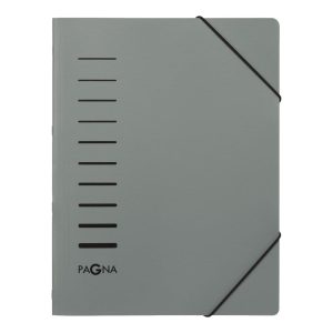 Pagna Folder A4, 6 compartments, with elastic fastener, PP, Assorted Colors - MidnightBlue
