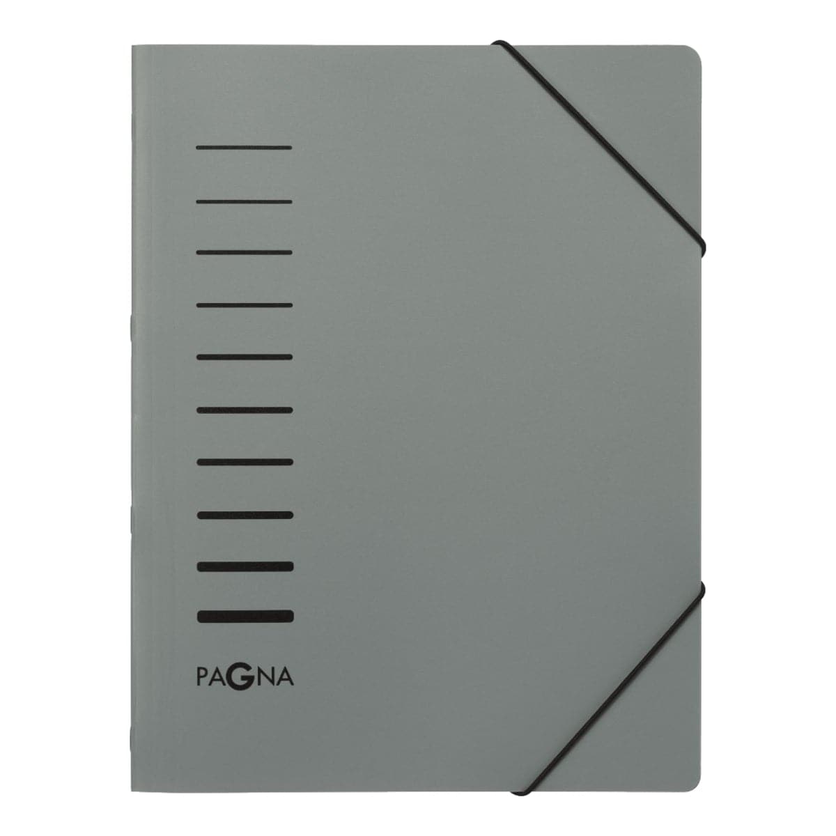 Pagna Folder A4, 6 compartments, with elastic fastener, PP, Assorted Colors - MidnightBlue