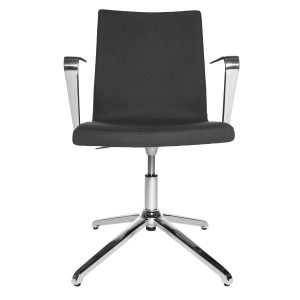 Topstar CUBE Swivel Visitor Meeting Chair with armrests, Fabric Anthrazite