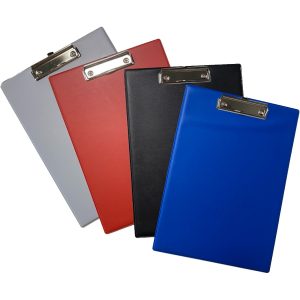 PVC Single Sided Clip Board A4, Assorted Colors - Blue