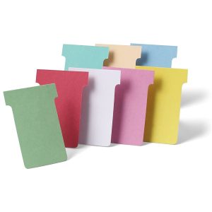 Nobo T-Cards Size 2, 48 x 85 mm, 100/pack, various colors - Red