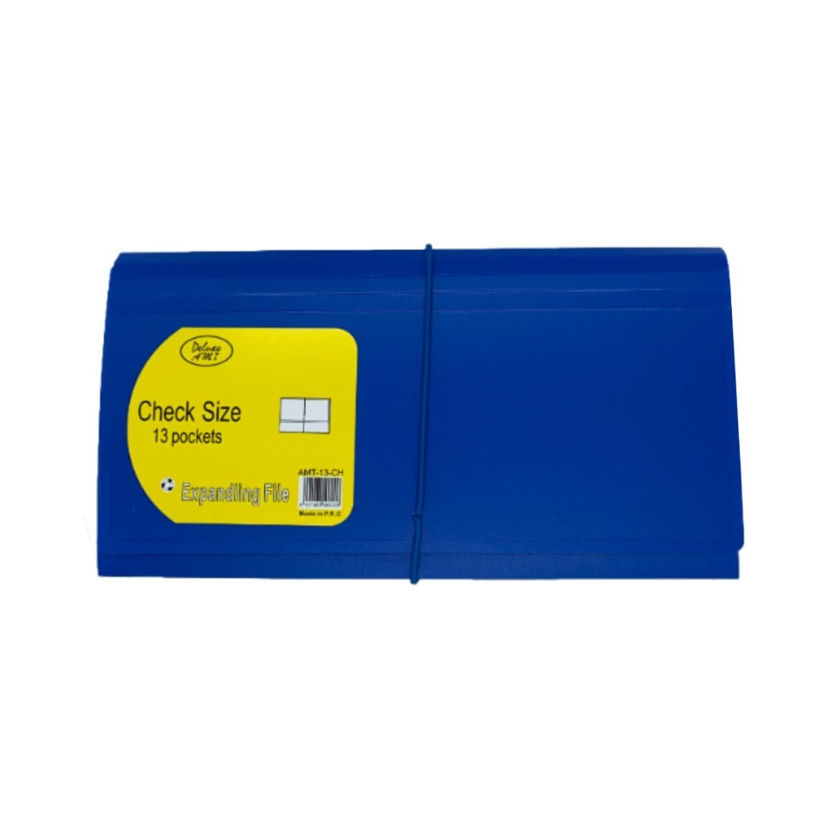 Deluxe Cheque Expanding File with elastic fastener, 13 Pockets, Assorted Color
