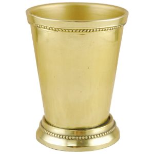 Brass Julep Cup Pen Holder, Small, Golden Plated