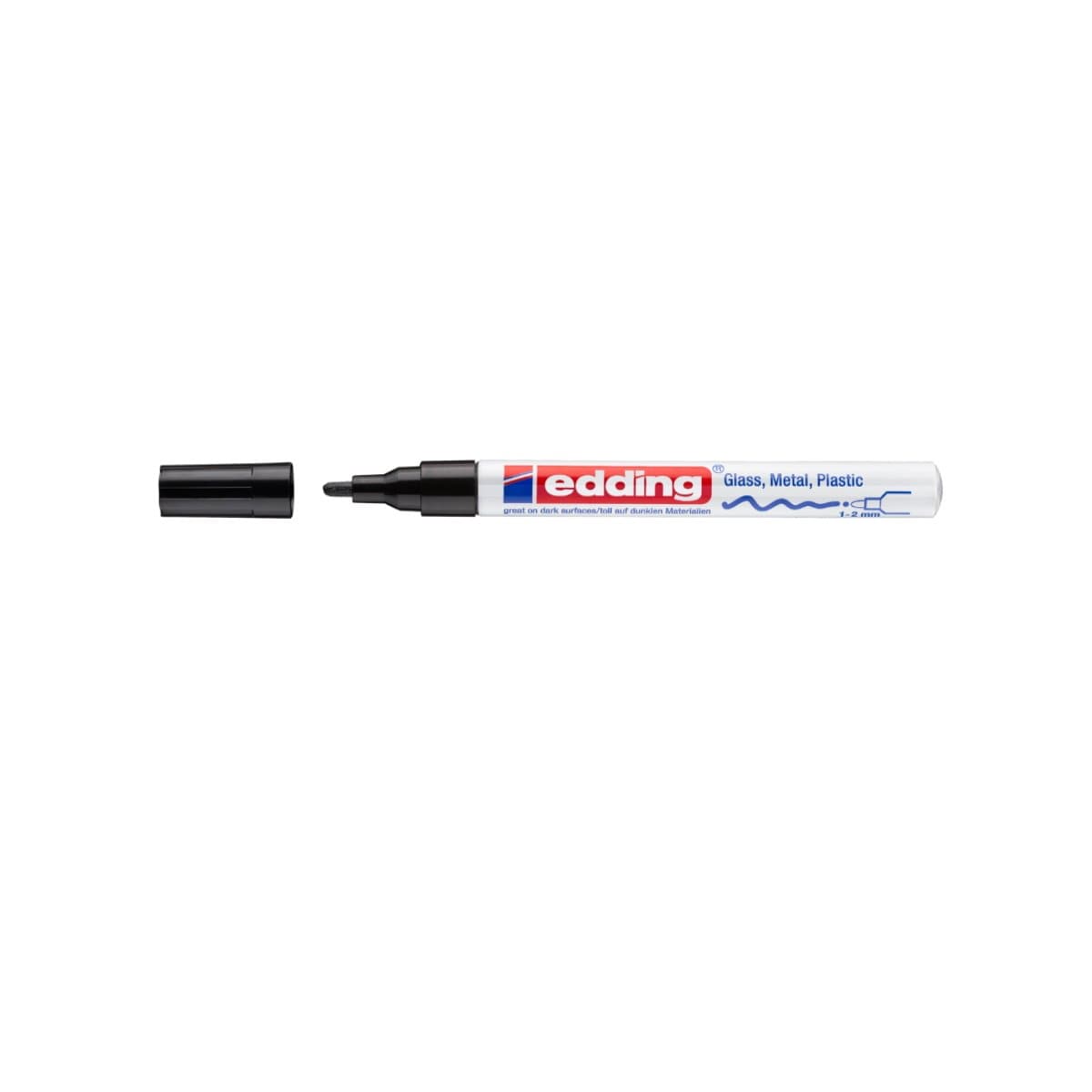edding 751 Creative Gloss Paint Marker, 1-2mm Bullet Tip, Black