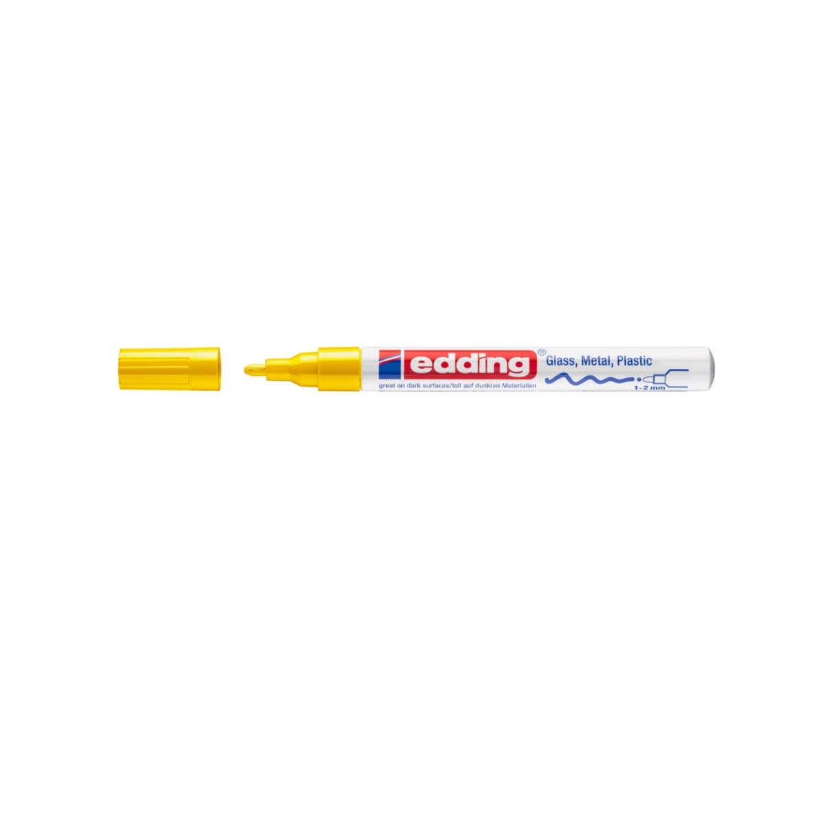 edding 751 Creative Gloss Paint Marker, 1-2mm Bullet Tip, Yellow