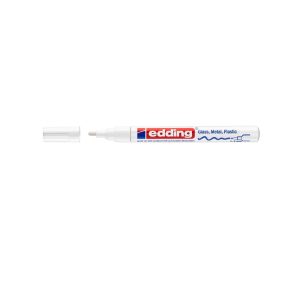 edding 751 Creative Gloss Paint Marker, 1-2mm Bullet Tip, White