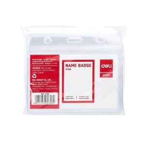 deli 5758 Soft PVC ID Pass Holder, Waterproof, 10/pack