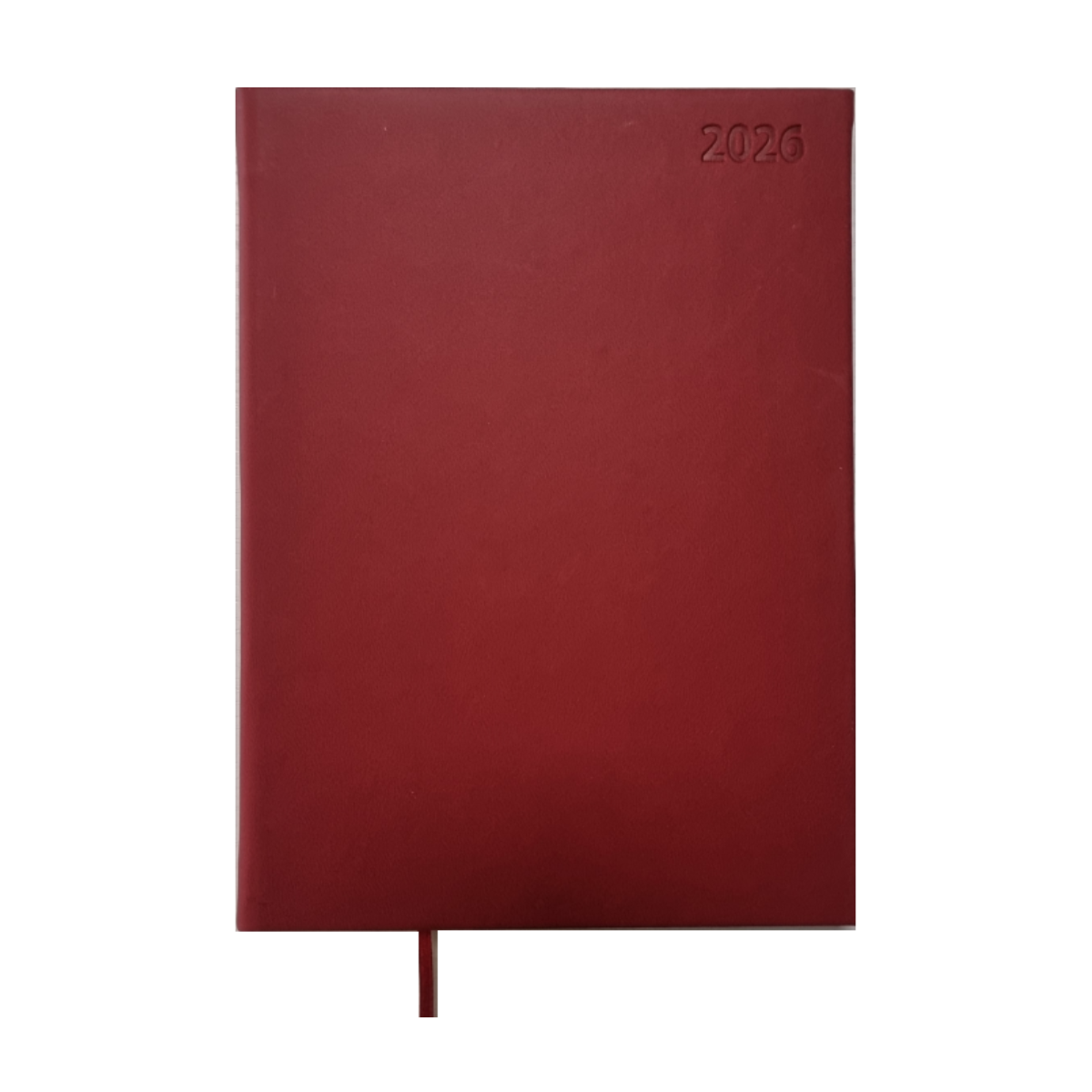 2026 Diary, PU, A5, 15 x 21 cm, 1Day/Page, Dark Red