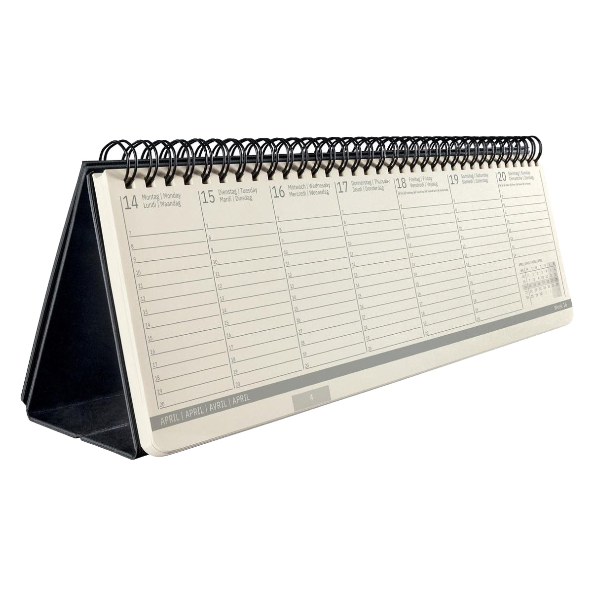 Sigel Desktop Planner CONCEPTUM 2026, hardcover, 300 x 143 x 18mm, Black