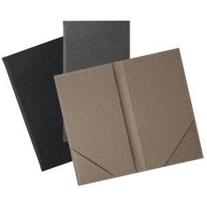 Sigel Bill Receipt Folder, PU with linen texture, 13 x 23 cm, Various Colors - Beige