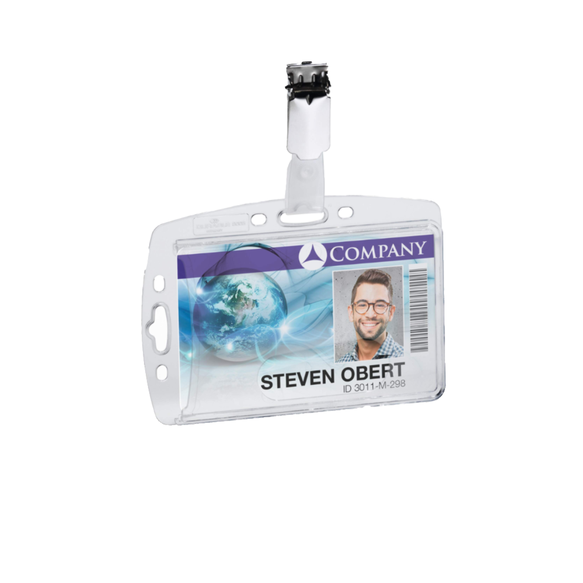 Durable Card Holder ENCLOSED with Clip Mono