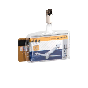 Durable Card Holder ENCLOSED with Clip Duo