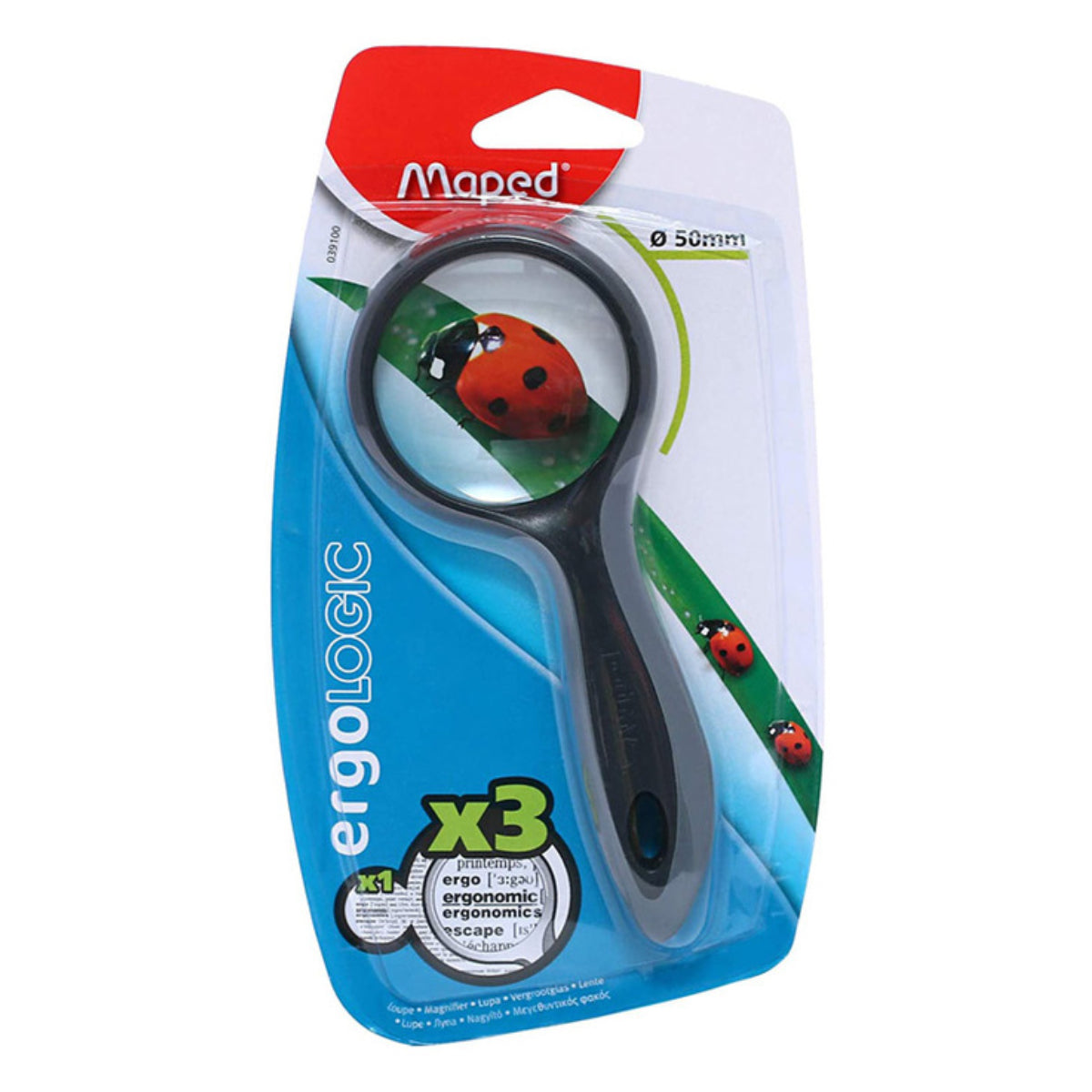 Maped Magnifier, 3x optical magnification, 50mm diameter glass