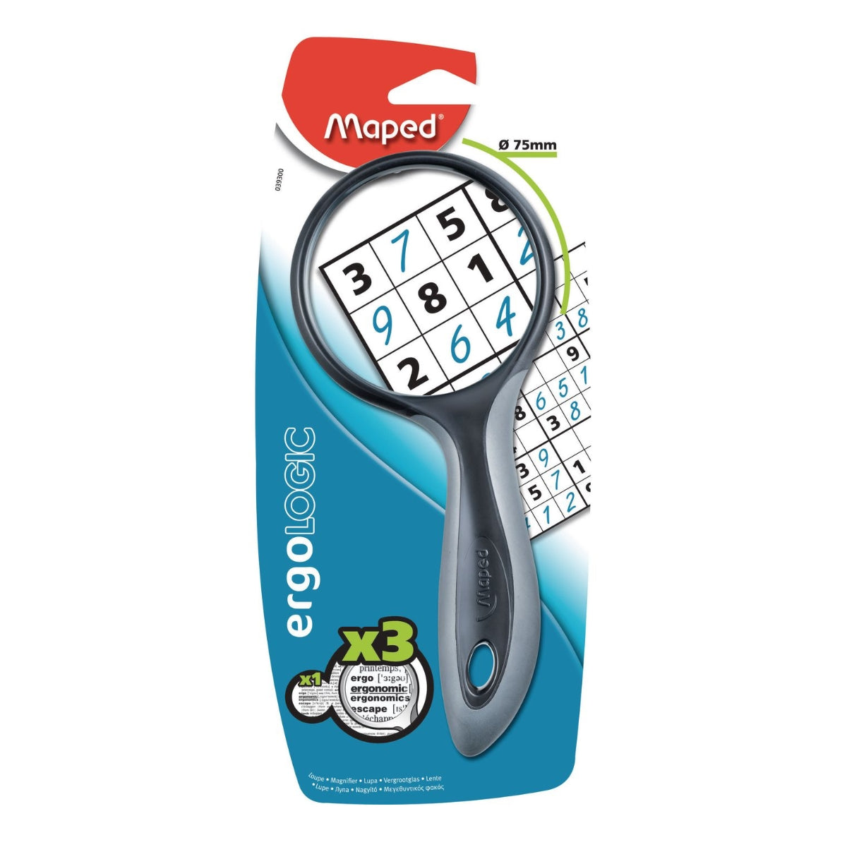 Maped Magnifier, 3x optical magnification, 75mm diameter glass