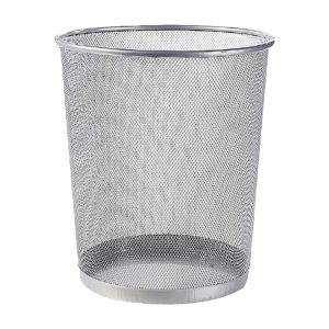 Partner Metal Mesh Waste Bin, Silver - Medium