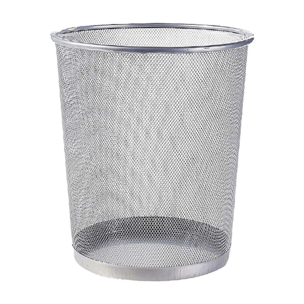 Partner Metal Mesh Waste Bin, Silver - Medium