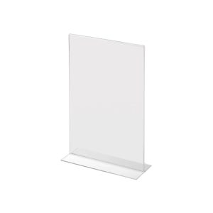 Acrylic Sign Holder 2 Sided T-Type, A5, 149 x 210 x 3 mm Thickness