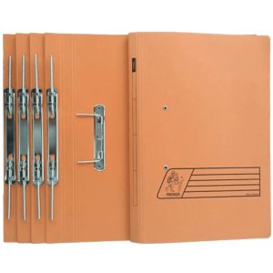 Premier Spring Transfer File, 300gsm, 5/pack, Orange