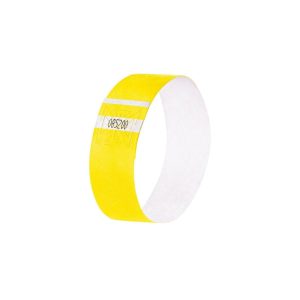 Sigel Event Wristbands Super Soft, adhesive seal, printable, Neon Yellow - 520/pack