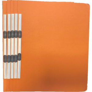 Premier Flat File with Plastic Bar, 5/pack, Orange