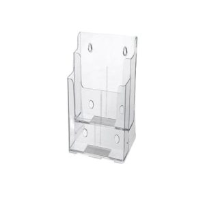 Acrylic Brochure Holder Table/Wall Mount, 2 Tier, DL 100 x 210 mm