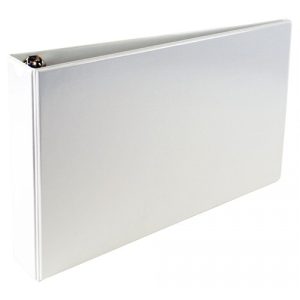 Alpha Presentation Binder A3 Landscape, 2 Rings, White - 102mm