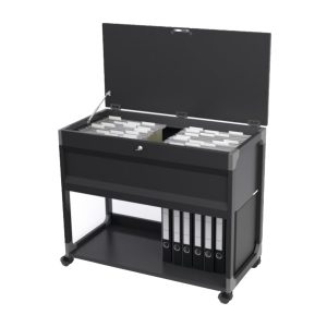 Durable Suspension File Trolley 100 Top, Black