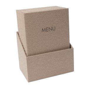 Sigel Menu Folder, A4 with Elastic Binding, Set of 10, Beige