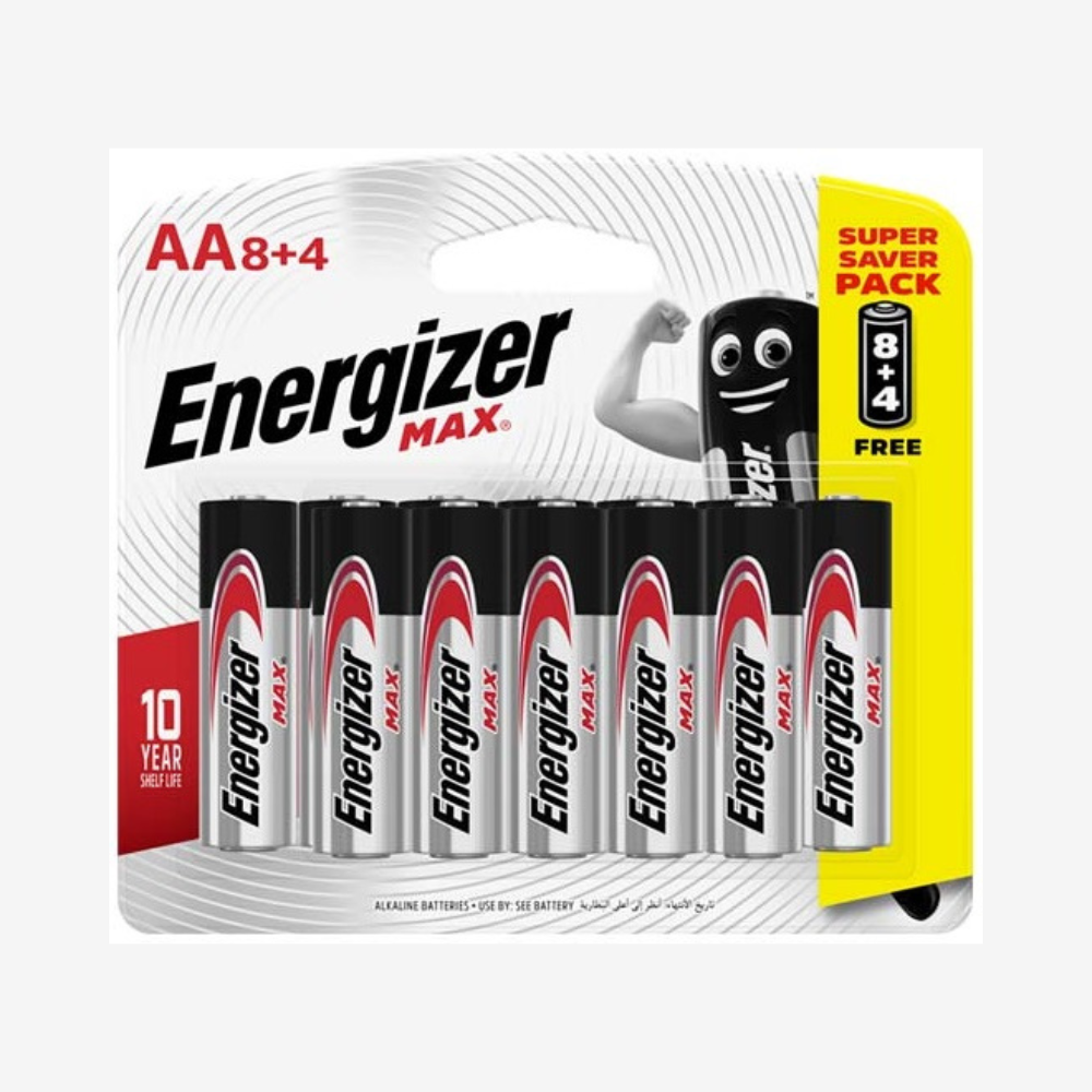 Battery Energizer Max (AA 8+4) Super Saver Pack