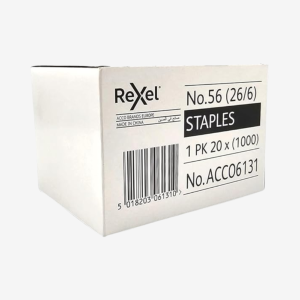 Rexel No. 56 (26/6) Staples – (BX20pk)
