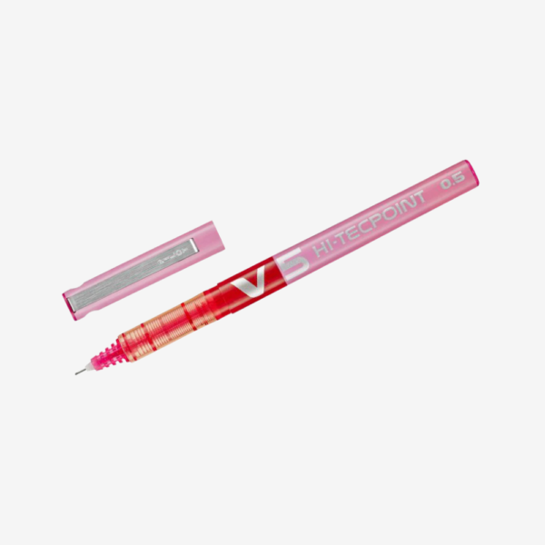 V5 HI-TECPOINT Roller Ball Pen (PK12pc) PINK - Image 2