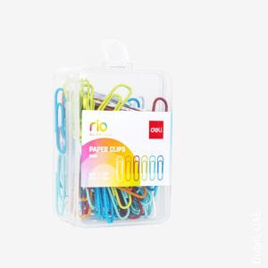Deli-E0024 Paper Clips ASST Colors